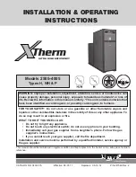 Raypak XTherm 2505 Installation & Operating Instructions Manual preview