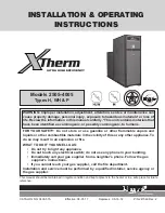 Preview for 1 page of Raypak XTherm 2505 Installation & Operating Instructions Manual