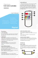 Предварительный просмотр 1 страницы Rayrun RQ210 Series User Manual