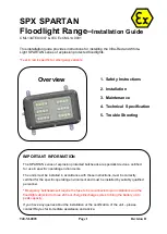 Preview for 1 page of Raytec SPARTAN SPX Series Installation Manual