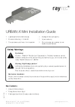 Raytec URBAN-X Mini Series Installation Manual предпросмотр