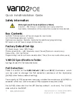 Preview for 1 page of Raytec VARIO 2 PoE Quick Installation Manual