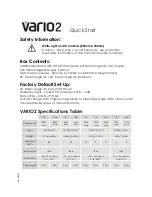 Предварительный просмотр 1 страницы Raytec VARIO2 i16 Quick Start Up Manual