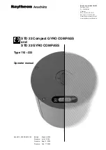 Raytheon Anschütz STD 22 Compact GYRO COMPASS Operator'S Manual preview