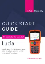 Предварительный просмотр 1 страницы Raz Lucia Quick Start Manual