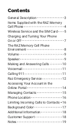 Preview for 2 page of Raz Memory User Manual