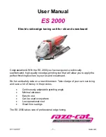 Предварительный просмотр 1 страницы Raze-Cat ES 2000 User Manual