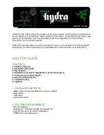 Preview for 1 page of Razer hydra Master Manual