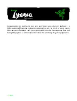 Razer Lycosa Gaming Keyboard User Manual preview