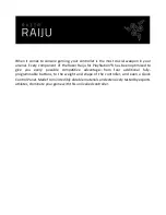 Preview for 1 page of Razer Raiju Manual