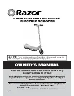 Preview for 1 page of Razor Accelerator Series Owner'S Manual