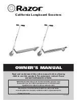 Razor California Longboard Owner'S Manual preview