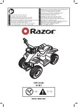 Razor DIRT QUAD SPORT User Manual preview