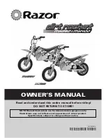 Razor Dirt Rocket MX350 15128040 Owner'S Manual предпросмотр