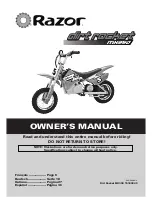 Razor Dirt Rocket MX350 Owner'S Manual preview