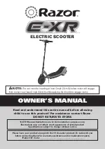 Razor E-XR Owner'S Manual preview