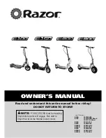 Razor E100 series Owner'S Manual предпросмотр