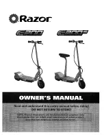Razor E200 Series Troubleshooting Manual preview