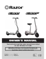 Razor E300 Series Owner'S Manual preview