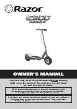 Razor E325 Owner'S Manual preview