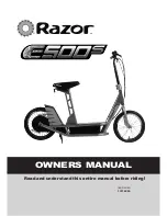 Предварительный просмотр 1 страницы Razor E500S Owner'S Manual