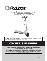 Razor Espark 13111290 Owner'S Manual preview