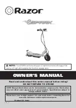 Предварительный просмотр 1 страницы Razor eSpark Owner'S Manual