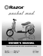 Razor Pocket Mod Motor Scooter Owner'S Manual preview