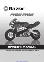 Предварительный просмотр 1 страницы Razor Pocket Rocket PR200 Owner'S Manual