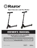 Razor Sport Model Owner'S Manual preview