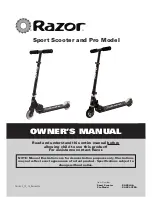 Preview for 1 page of Razor Sport Model Owner'S Manual