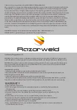 Предварительный просмотр 2 страницы Razorweld JRW145D Operating Manual