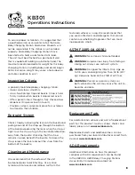 Preview for 2 page of rba KB301 Series Installation, Operation And Maintenance Instructions