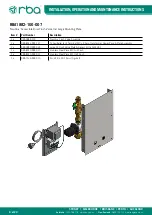 Предварительный просмотр 8 страницы rba RBA1882-100-001 Installation, Operation And Maintenance Instructions