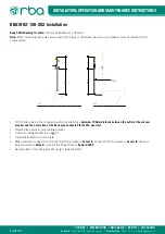 Предварительный просмотр 14 страницы rba RBA1882-100-001 Installation, Operation And Maintenance Instructions