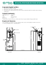 Предварительный просмотр 2 страницы rba RBA2770 Series Installation, Operation And Maintenance Instructions