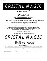 Preview for 1 page of RBF Industries CRISTAL MAGIC Pool Pilot Digital 60 Installation And Operation Manual