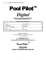 Preview for 2 page of RBF Industries LIBERTO Pool Pilot Digital 48 Installation And Operation Manual