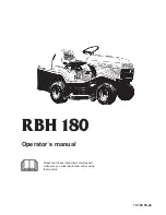 Preview for 1 page of RBH Sound 180 Operator'S Manual