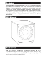 Preview for 2 page of RBH Sound PC-10 Owner'S Manual