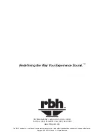 Preview for 8 page of RBH Sound PC-10 Owner'S Manual