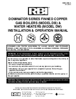 Предварительный просмотр 1 страницы RBI DOMINATOR DB-1050 Installation And Operation Manual