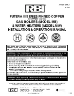 Предварительный просмотр 1 страницы RBI FUTERA III Series HeatNet Installation & Operation Manual