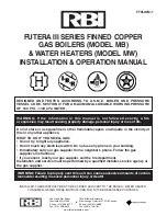 RBI FUTERA III Series Installation & Operation Manual предпросмотр