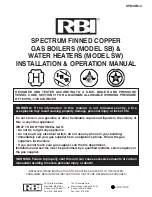 Preview for 1 page of RBI SB Installation & Operation Manual