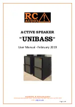 RC Audio UNIBASS User Manual предпросмотр