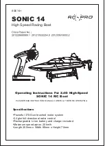 RC-PRO SONIC 14 Operating Instructions Manual preview