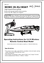 RC-PRO SONIC 26-XLI BOAT Operating Instructions Manual preview