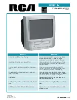 Preview for 1 page of RCA 13V401TV Technical Specifications