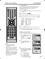 Preview for 17 page of RCA 20F502TDV User Manual